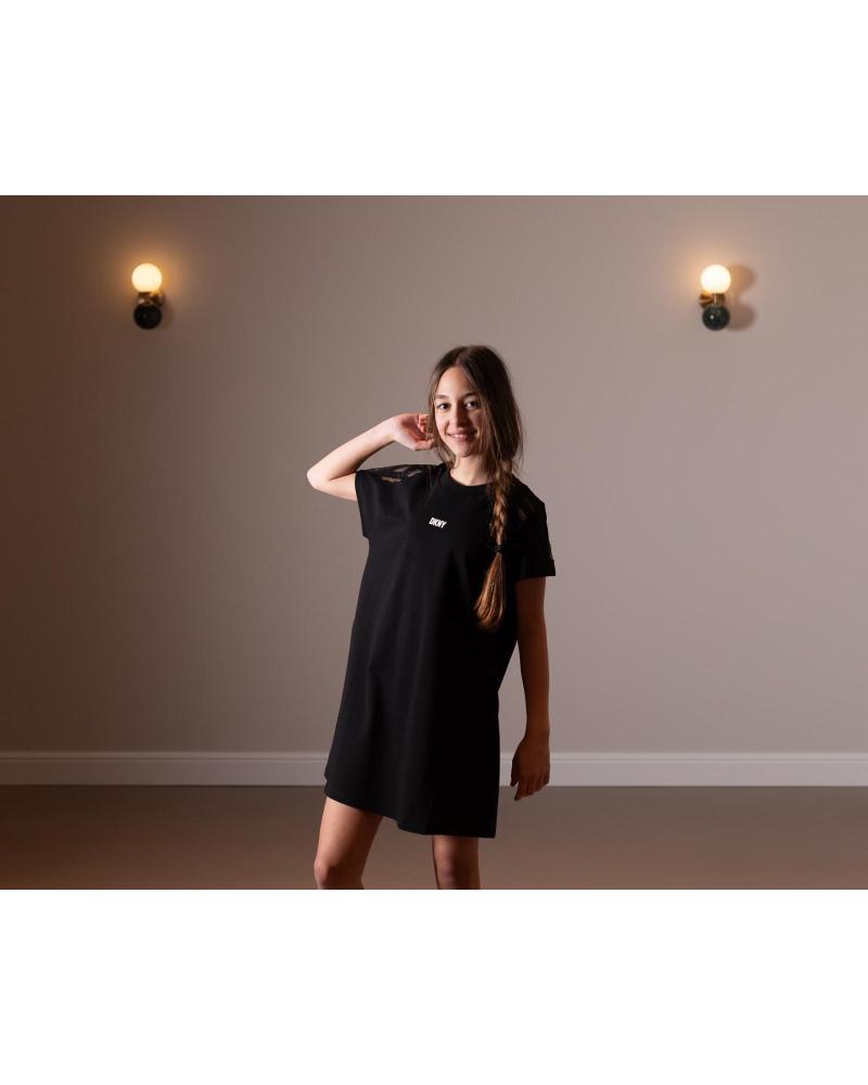 VESTIDO DEPORTIVO DKNY DE MANGA CORTA NEGRO NEGRO