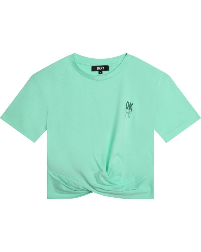 CAMISETA DKNY VERDE CON NUDO FRONTAL - MODELO D6008772B VERDE