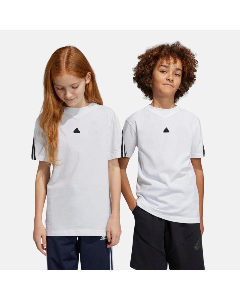 ADIDAS CAMISETA FUTURE ICONS 3 BANDAS HR6309 NIÑA - BLANCA MULTICOLOR