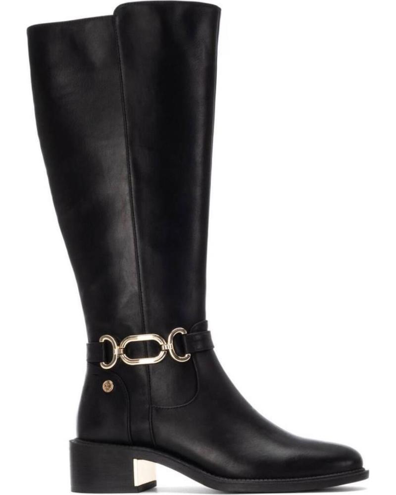 de XTI BOTAS ALTAS NEGRAS XTI 144399 S CON CADENA DORADA NEGRO