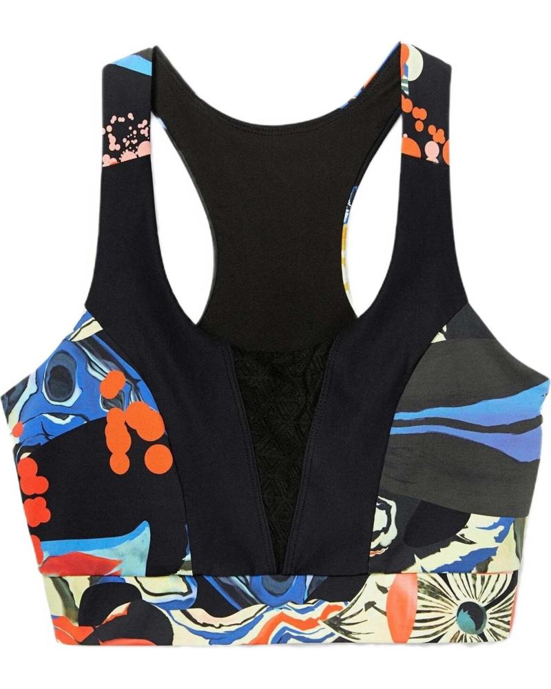 SUJETADOR DEPORTIVO RACERBACK ESTAMPADO NEGRO