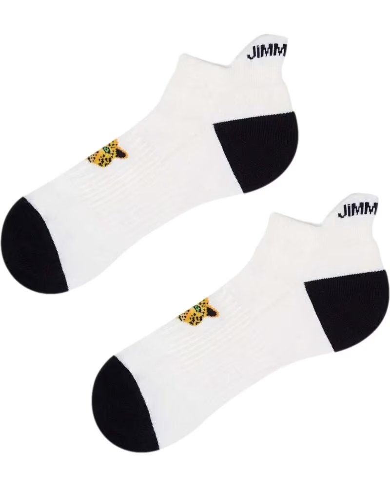 Calcetines Cortos Jimmy Lion Logo Blanco