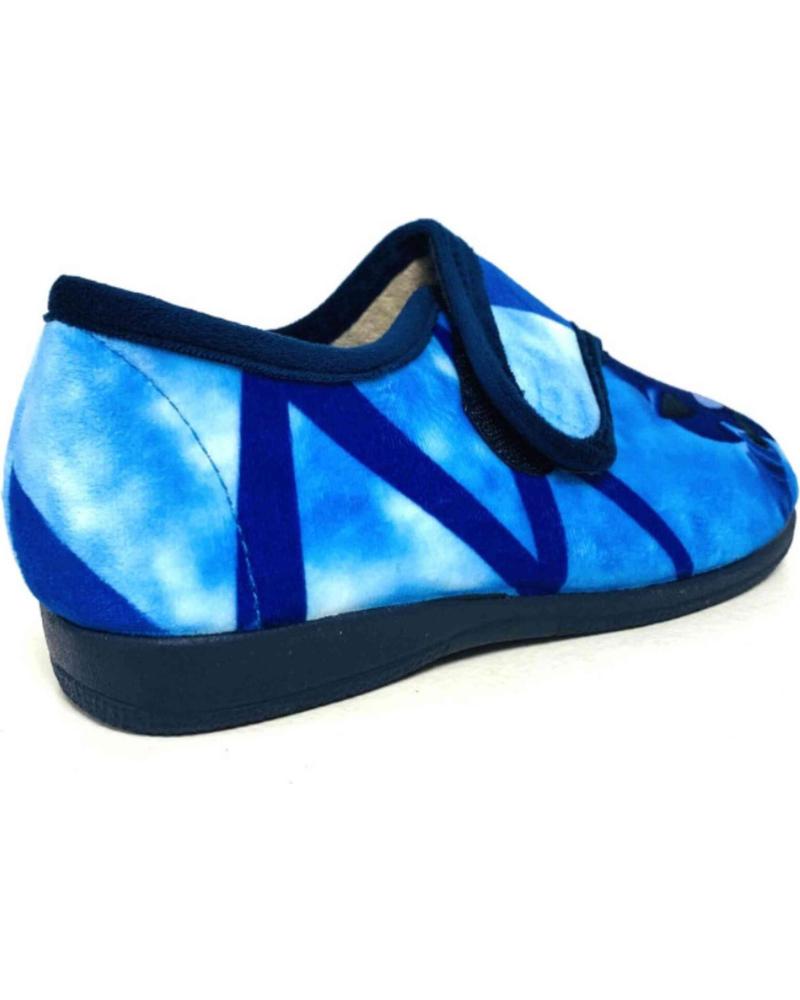 ZAPATILLAS DE CASA AJUSTABLES CON CIERRE DE VELCRO AZUL