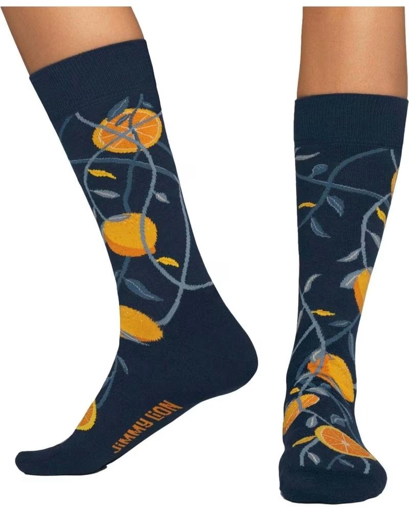Calcetines Jimmy Lion Estampado Naranjas Azul