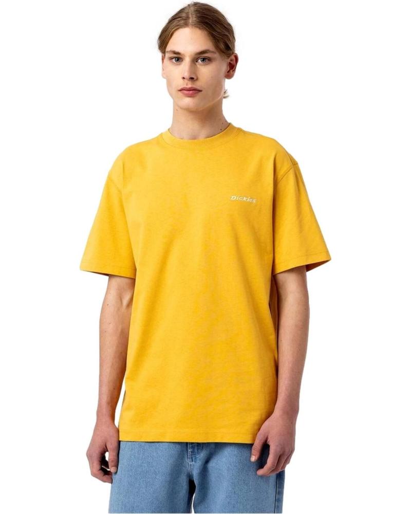 CAMISETA DE ALGODÓN CON AJUSTE CLÁSICO DORADO