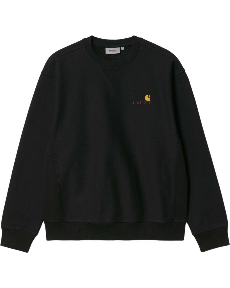 CARHARTT WIP SUDADERA AMERICAN SCRIPT CUELLO REDONDO NEGRA NEGRO