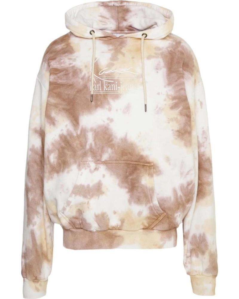 SUDADERA CON CAPUCHA TIE-DYE KARL KANI BEIGE