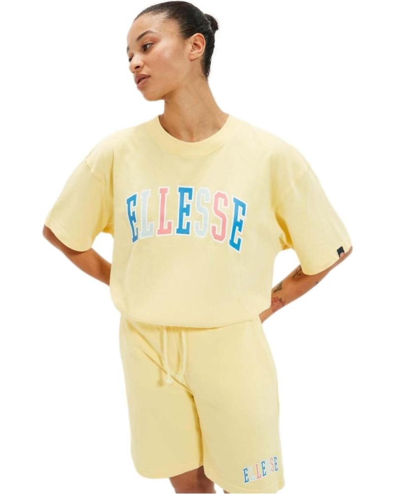 CAMISETA ELLESSE CON LOGO ARCHED ESTAMPADO AMARILLO