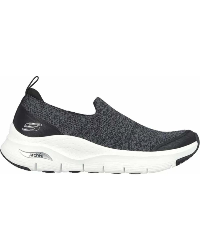 ZAPATILLAS CASUAL SKECHERS GO WALK ARCH FIT PARA MUJER NEGRAS NEGRO