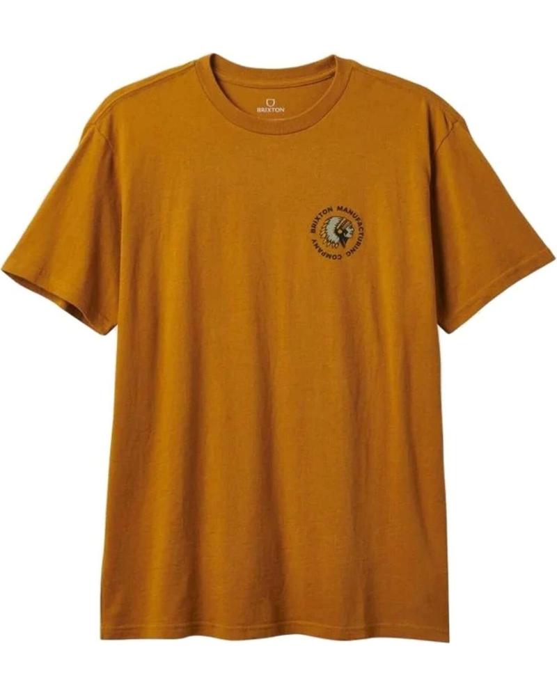 BRIXTON CAMISETA BRIXTON CON LOGO EN PECHO MARRóN