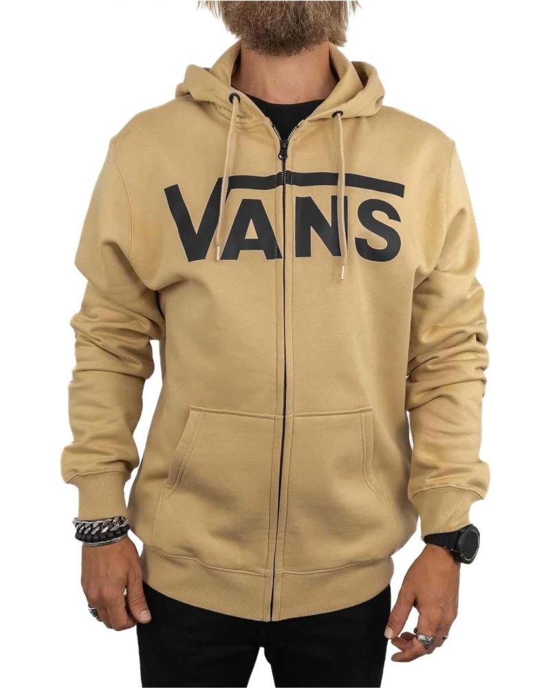 SUDADERA CON CREMALLERA VANS OFF THE WALL BEIGE