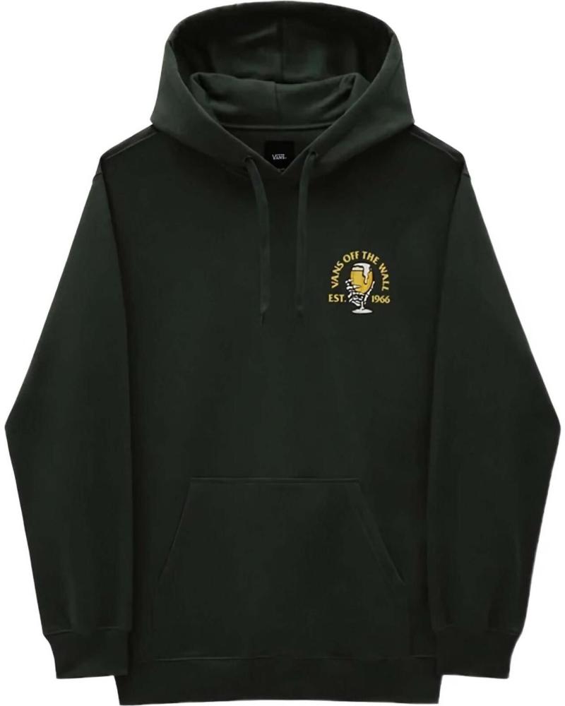 VANS OFF THE WALL SUDADERA CON CAPUCHA NEGRA CON GRÁFICO DORADO VERDE
