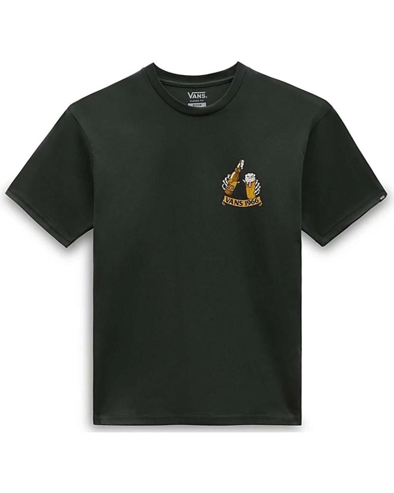 CAMISETA VANS OFF THE WALL CON GRÁFICO DE ESQUELETO VERDE