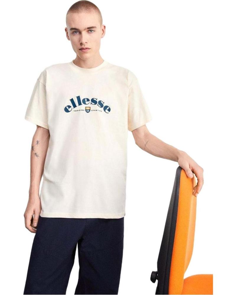 CAMISETA ELLESSE CON LOGO ESTAMPADO BEIGE
