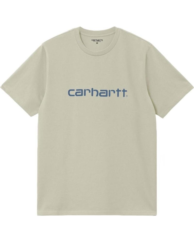 CARHARTT WIP CAMISETA MANGA CORTA BEIGE VERDE