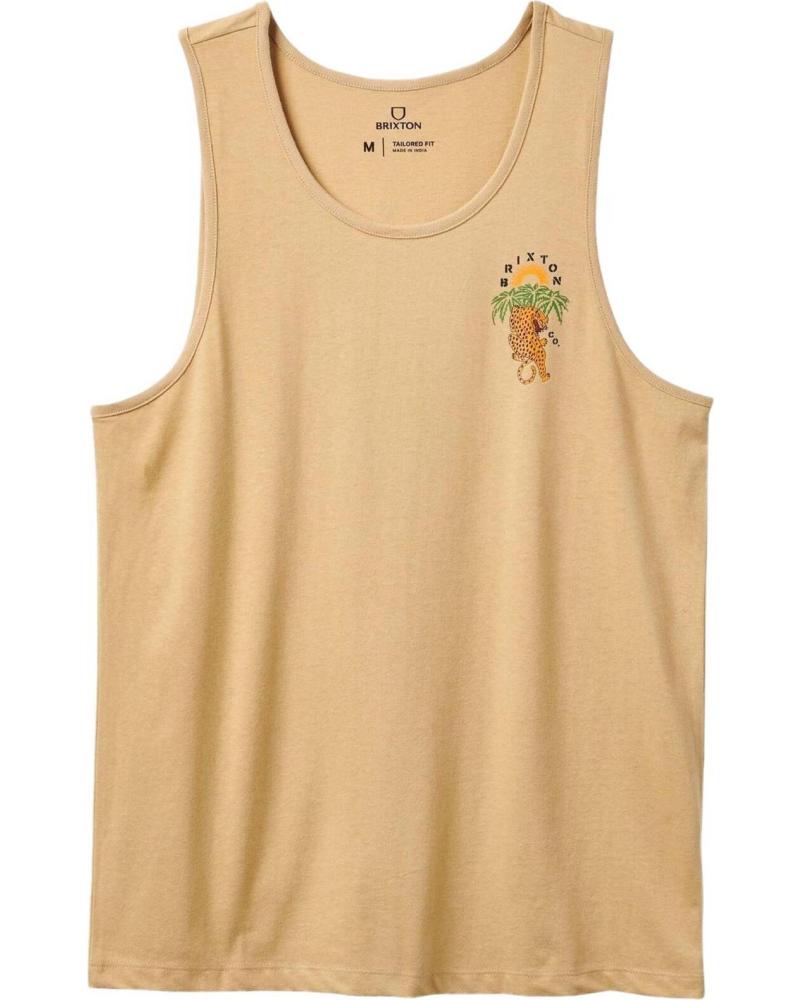 CAMISETA DE TIRANTES GRÁFICA BEIGE