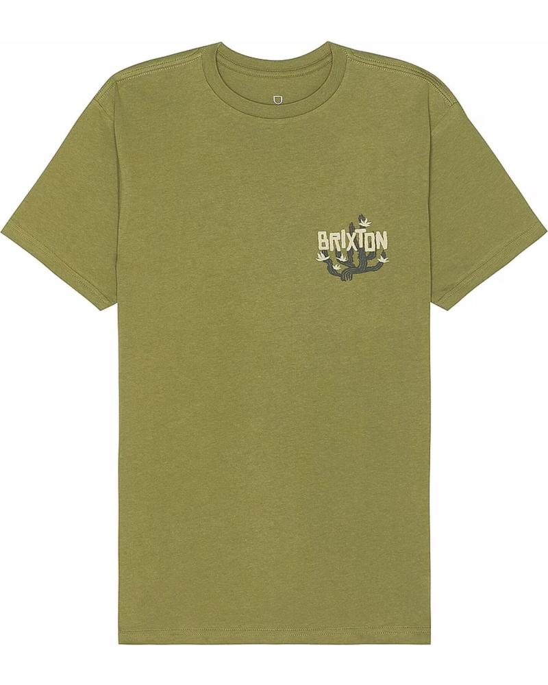 CAMISETA BRIXTON DE MANGA CORTA CON ESTAMPADO TRASERO VERDE OLIVA VERDE