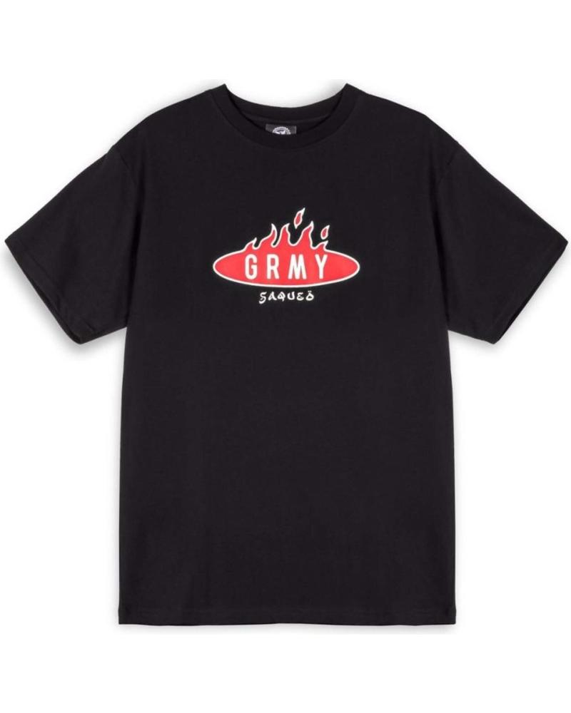 CAMISETA GRIMEY BURN IN FLAMES REGULAR TEE NEGRA CON ESTAMPADO GRÁFICO NEGRO