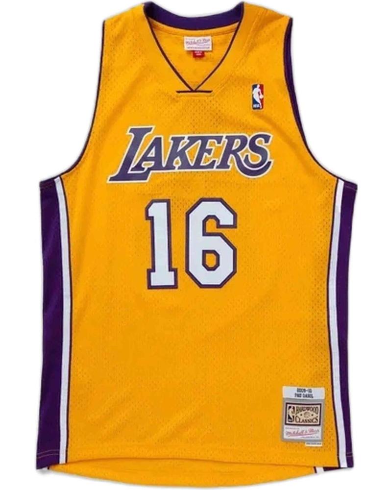 CAMISETA BALONCESTO MITCHELL & NESS LOS ANGELES LAKERS #16 AMARILLA SMJY7609 AMARILLO