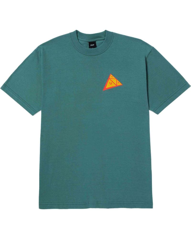 CAMISETA HUF CON GRÁFICO TRIANGULAR VERDE