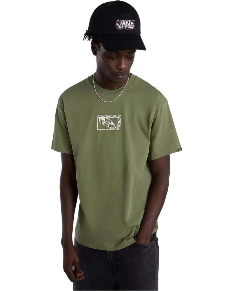VANS OFF THE WALL CAMISETA ESTAMPADA CON LOGO FRONTAL Y TRASERO VERDE
