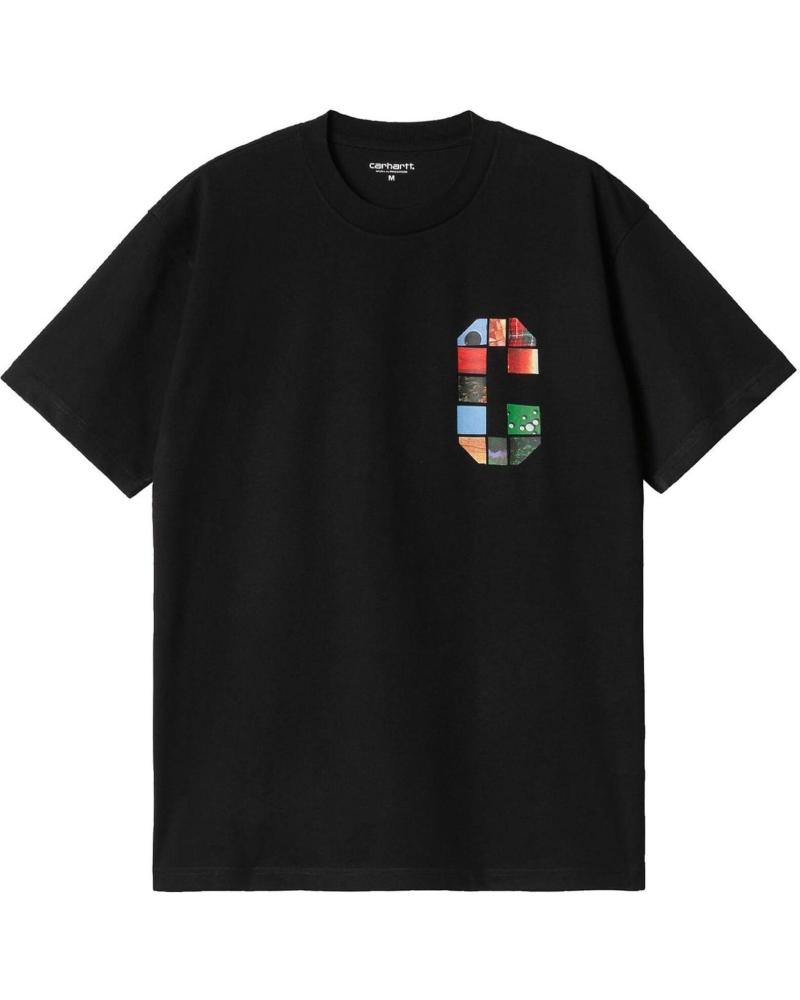 CAMISETA CARHARTT WIP CON ESTAMPADO GRÁFICO DE MOSAICO NEGRO