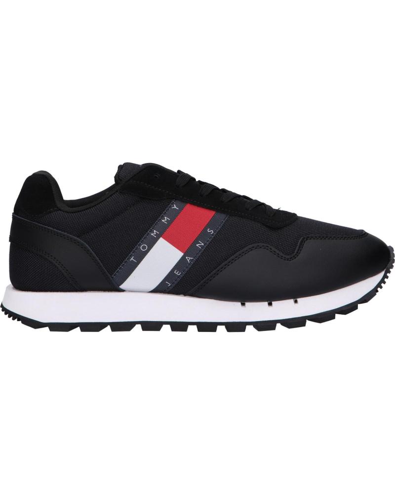 Zapatillas deporte de Hombre TOMMY HILFIGER EM0EM01081 LEATHER TJM RUNNER BDS BLACK