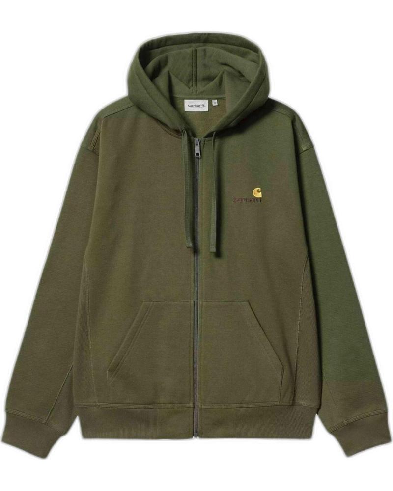 SUDADERA CON CAPUCHA Y CREMALLERA CARHARTT VERDE