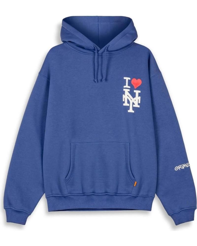 SUDADERA CON CAPUCHA GRIMEY 'I LOVE NY' AZUL AZUL