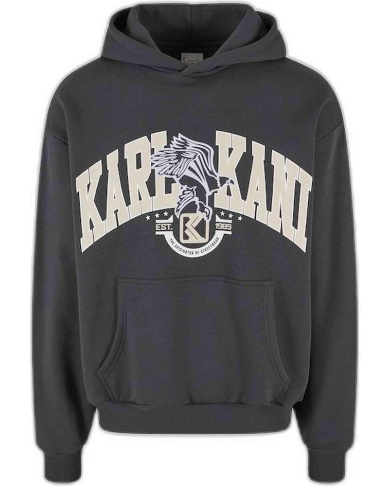 SUDADERA CON CAPUCHA KARL KANI LOGO CLÁSICO GRIS ANTRACITA GRIS