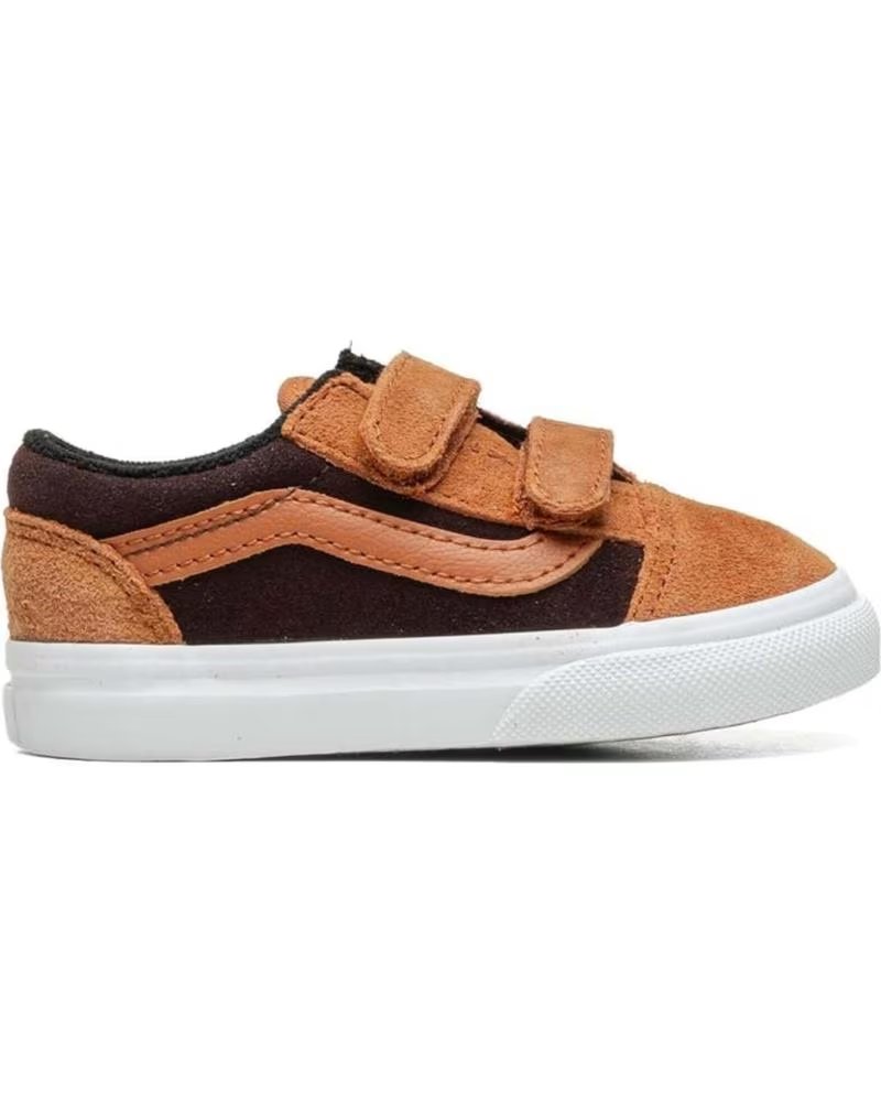 Vans Off The Wall Zapatillas Vans Old Skool V Infantil Marrón con Velcro Marrón