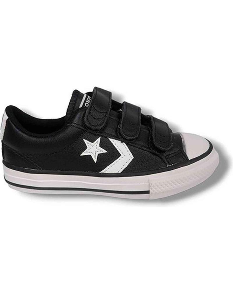 ZAPATILLAS CONVERSE STAR CHEVRON PARA NIÑO CON VELCRO, NEGRO NEGRO