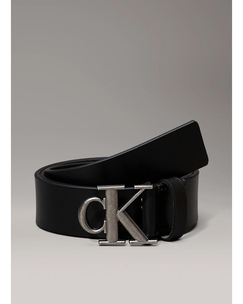 CINTURÓN CALVIN KLEIN MONOGRAM BUCKLE 35MM NEGRO NEGRO