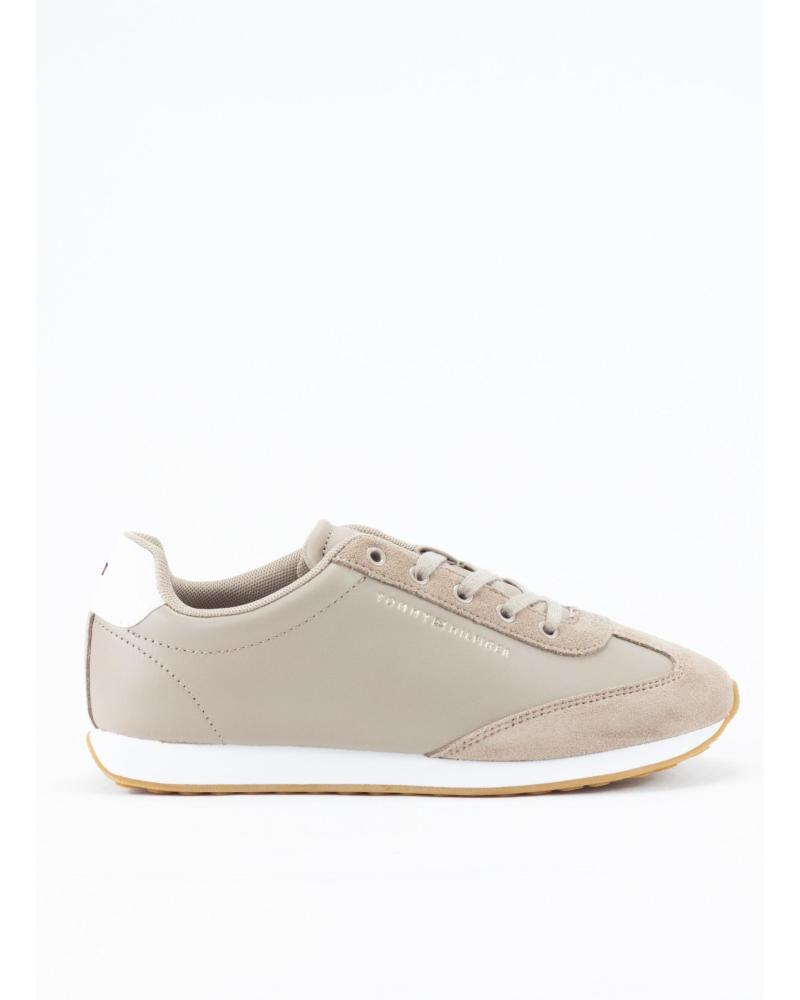 ZAPATILLAS TOMMY HILFIGER HERITAGE FASHION RUNNER MIX MAT TAUPE TAUPE