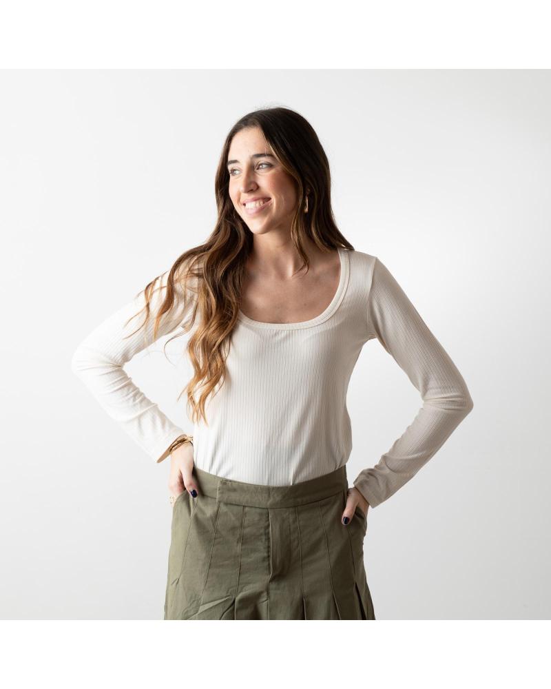 SYSTEMACTION CAMISETA BÁSICA AJUSTADA SYSTEMACTION DE BAMBÚ - I24CT9182 CRUDO