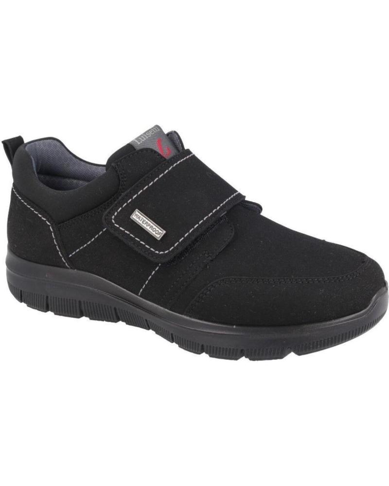 LUISETTI 31113SU-W RUNNER ZAPATILLAS CASUAL IMPERMEABLES HOMBRE NEGRO NEGRO
