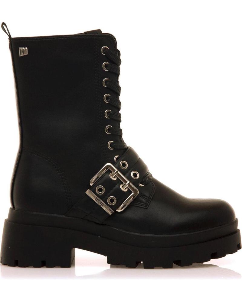 BOTAS MTNG 54654 NEGRAS CON CORDONES Y HEBILLA C58733 - PITA NEGRO
