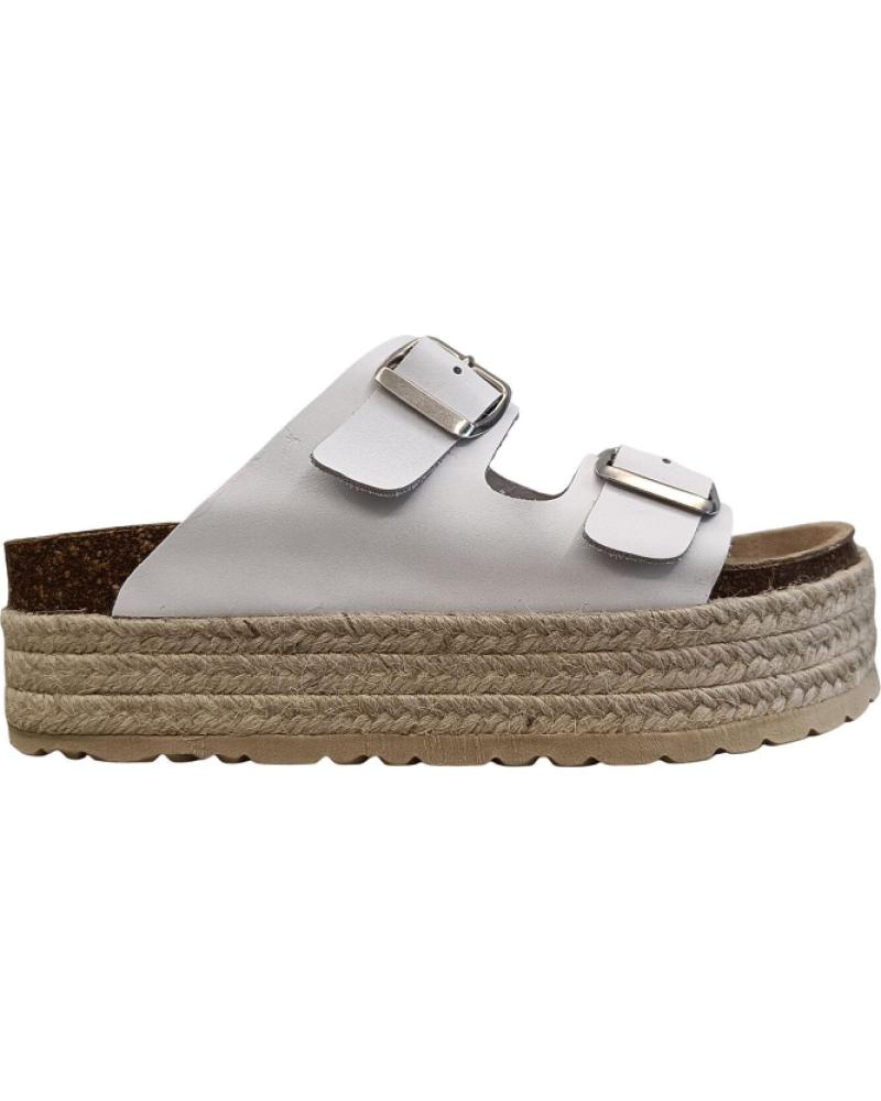 de TIZIANA SANDALIAS DE PLATAFORMA TIZIANA BIO V-600-318 BLANCAS CON DOBLE HEBILLA BLANCO