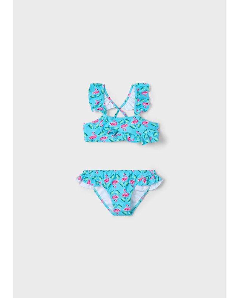 BIKINI CON VOLANTES Y ESTAMPADO FLAMENCOS MAYORAL MODELO 3 714 075 -----------