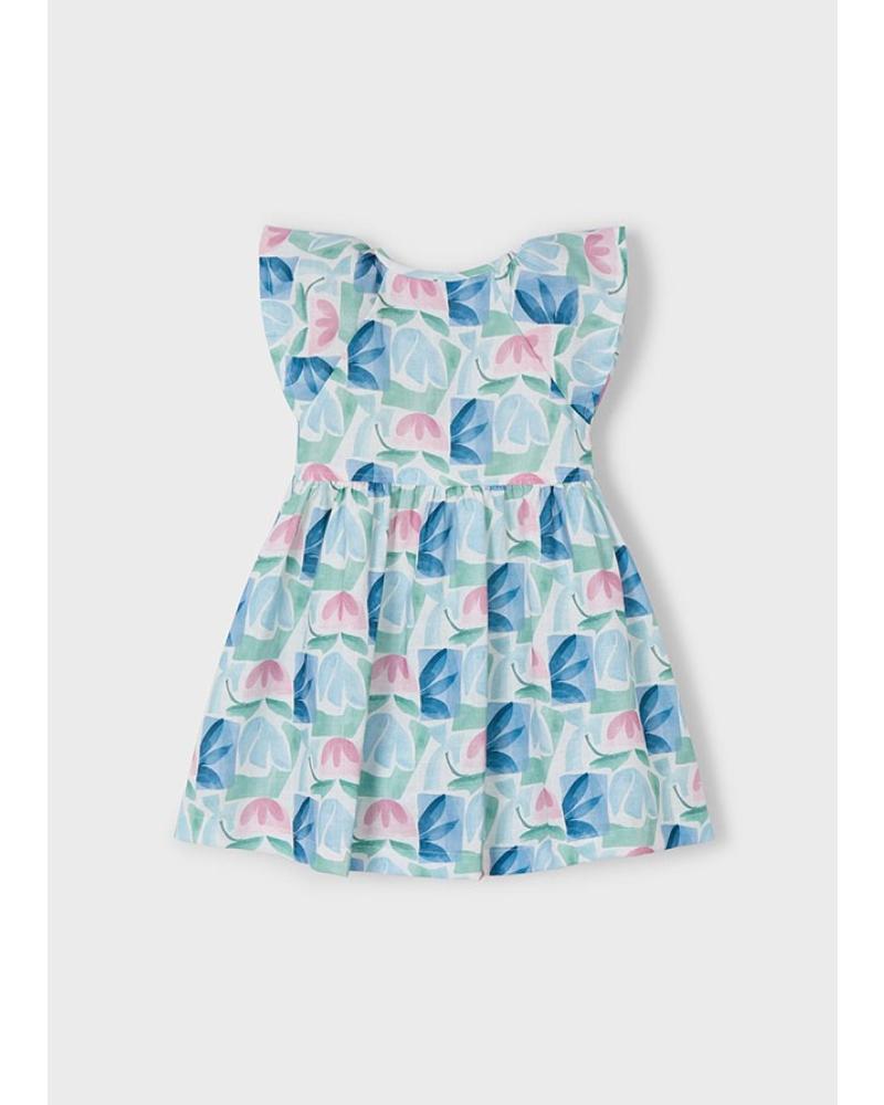 VESTIDO MAYORAL ESTAMPADO VERDE MENTA - REF. 3/928/035 VERDE