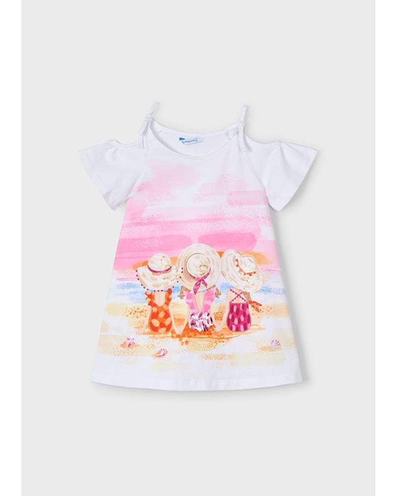 VESTIDO MAYORAL CON APLICACIONES 3 963 055 BLANCO BLANCO