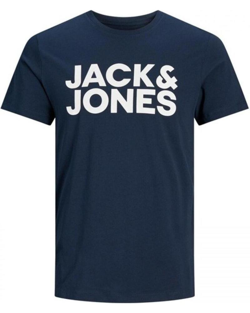 CAMISETA JACK & JONES CORP O-NECK SLIM FIT AZUL MARINO NAVY-SLIM-