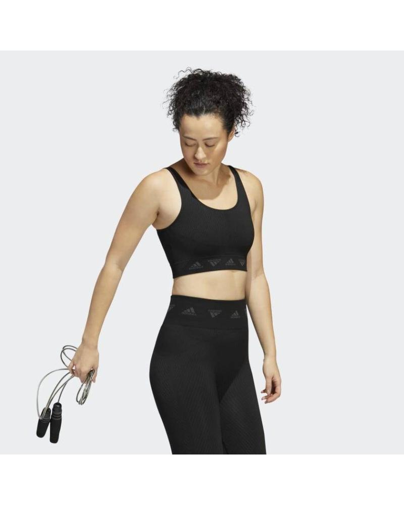 SUJETADOR DEPORTIVO ADIDAS AEROKNIT NEGRO NEGRO