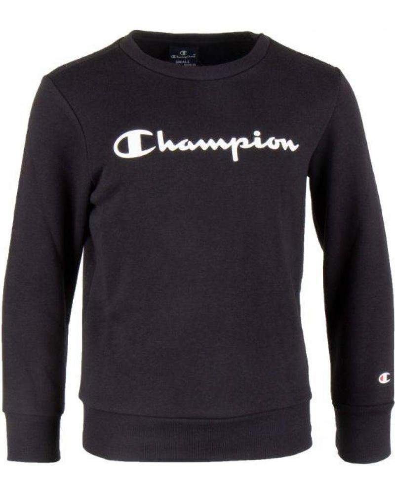 SUDADERA CLÁSICA CHAMPION SIN CAPUCHA NEGRA NEGRO