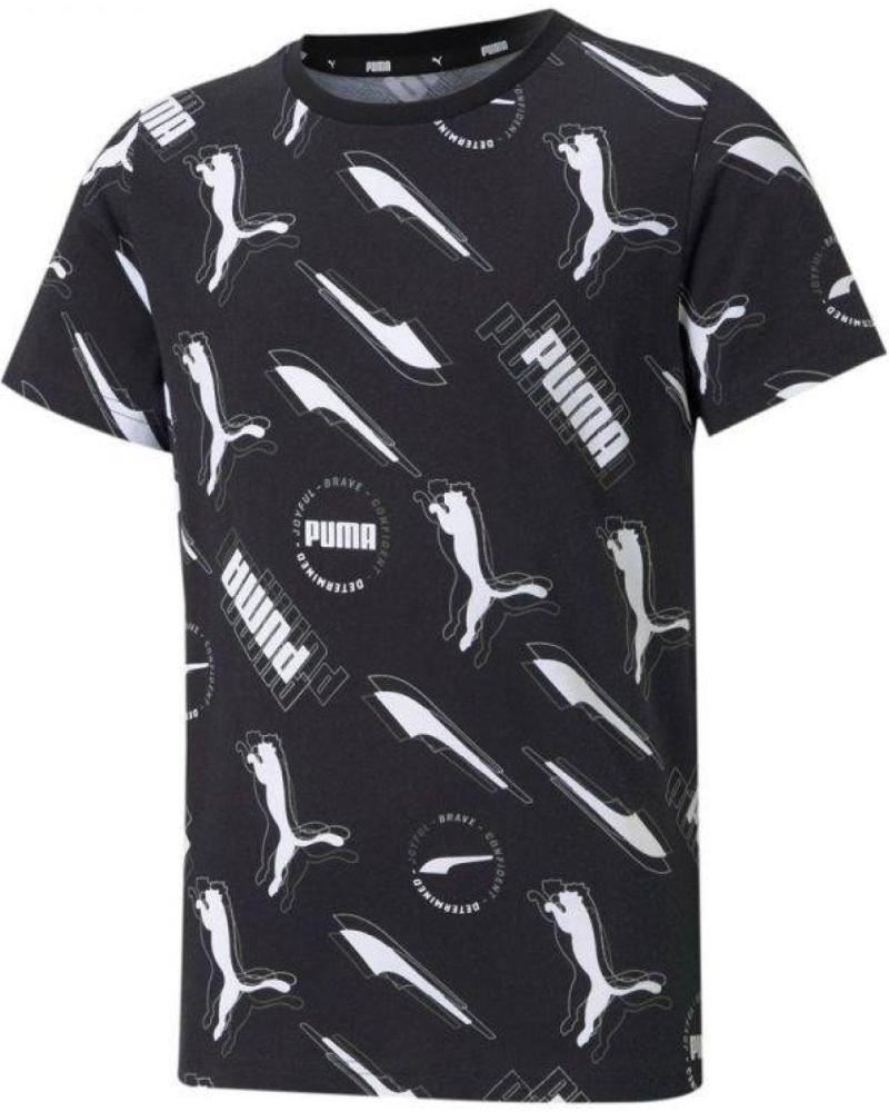 CAMISETA PUMA ALPHA AOP NEGRA PARA NIÑO 58588901 NEGRO