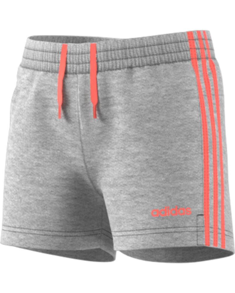 PANTALÓN CORTO ADIDAS ESSENTIALS 3 BANDAS GRIS NARANJA UNISEX