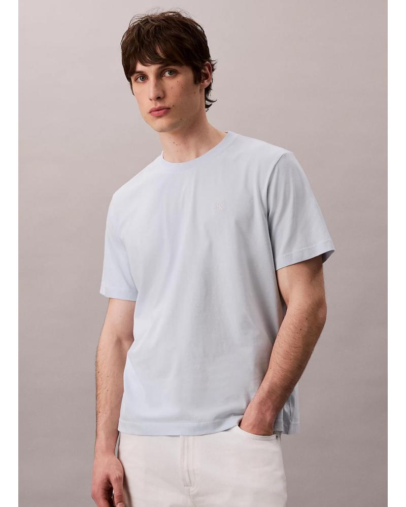 CAMISETA CALVIN KLEIN MONOGRAM EASY TEE CELESTE DE MANGA CORTA CELESTE