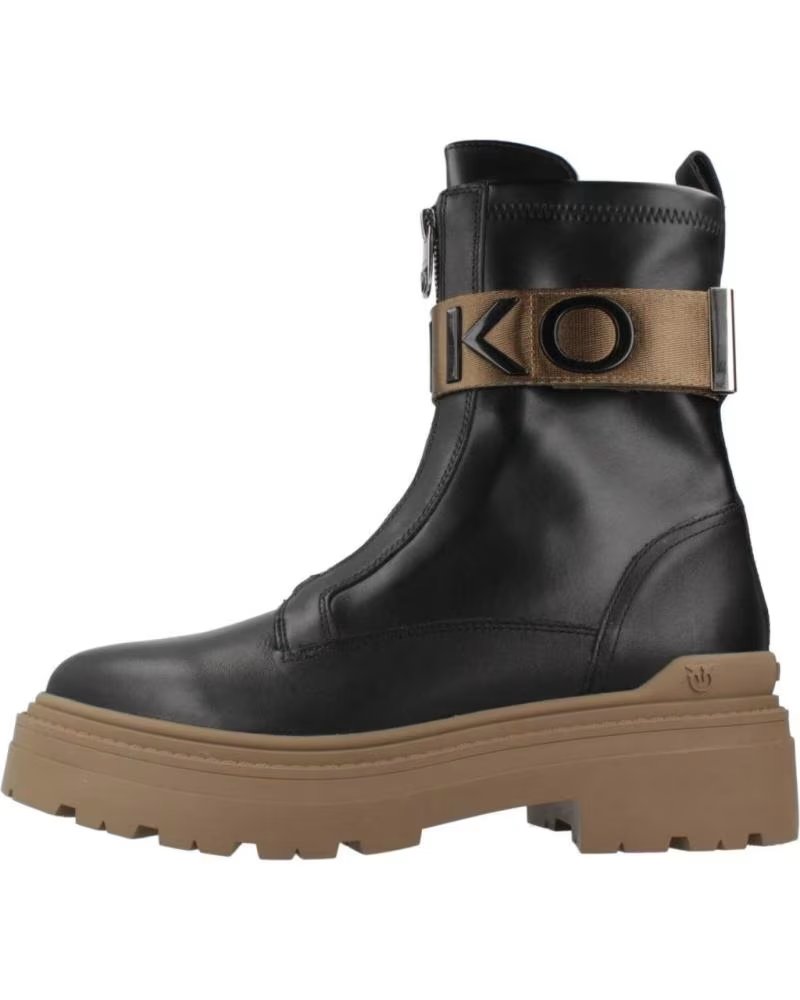 PINKO Botas 'PINKO MIA 13 ANKLE BOOT CALF LEATHER/ ST RETCH SPREADING Scarpe'  negro – imagen 4