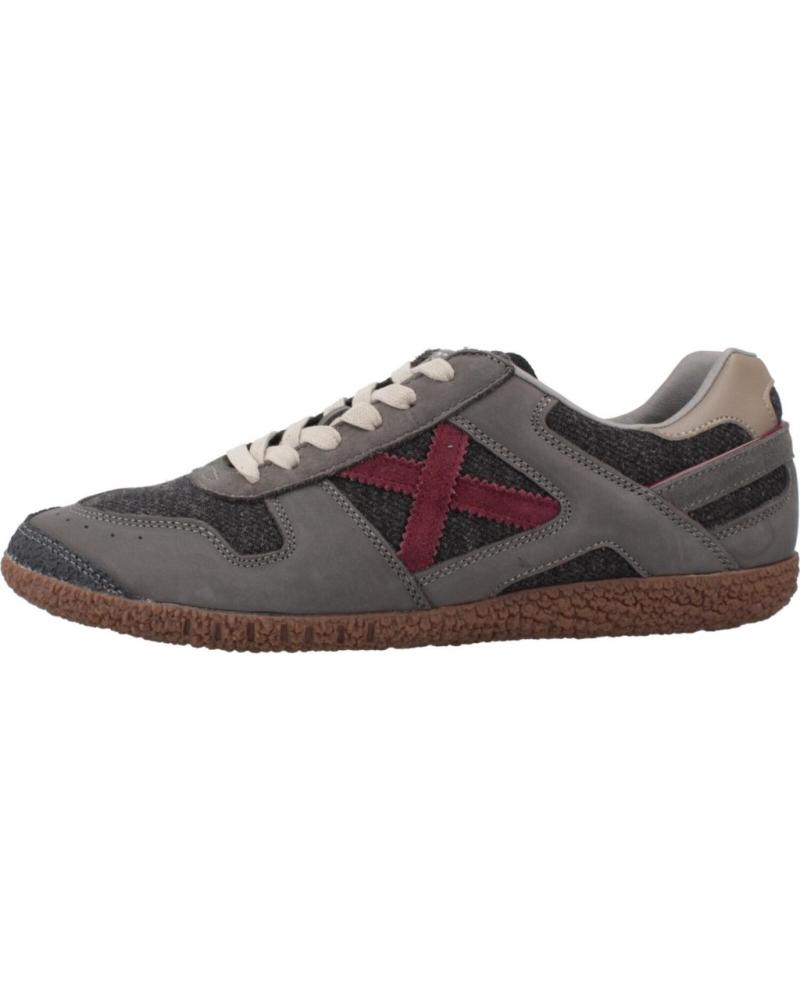 MUNICH ZAPATILLAS CASUAL GOAL 8001629 GRIS CON DETALLES BURDEOS Y NEGRO NEGRO