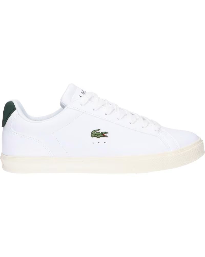 Zapatillas de Hombre Lacoste Lerond 44CMA0024 Blanco y Verde 1R5 Wht-dk Grn